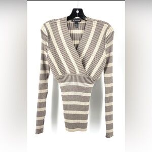 INC International Concepts Women's Striped V-Neck Sweaters for Women